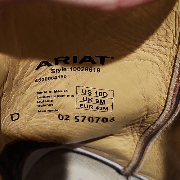 SOLD!! Men's Ariat Toffee Caiman Belly/ Pebbled Chocolate Pro Series Cowboy - Picture 11 of 12